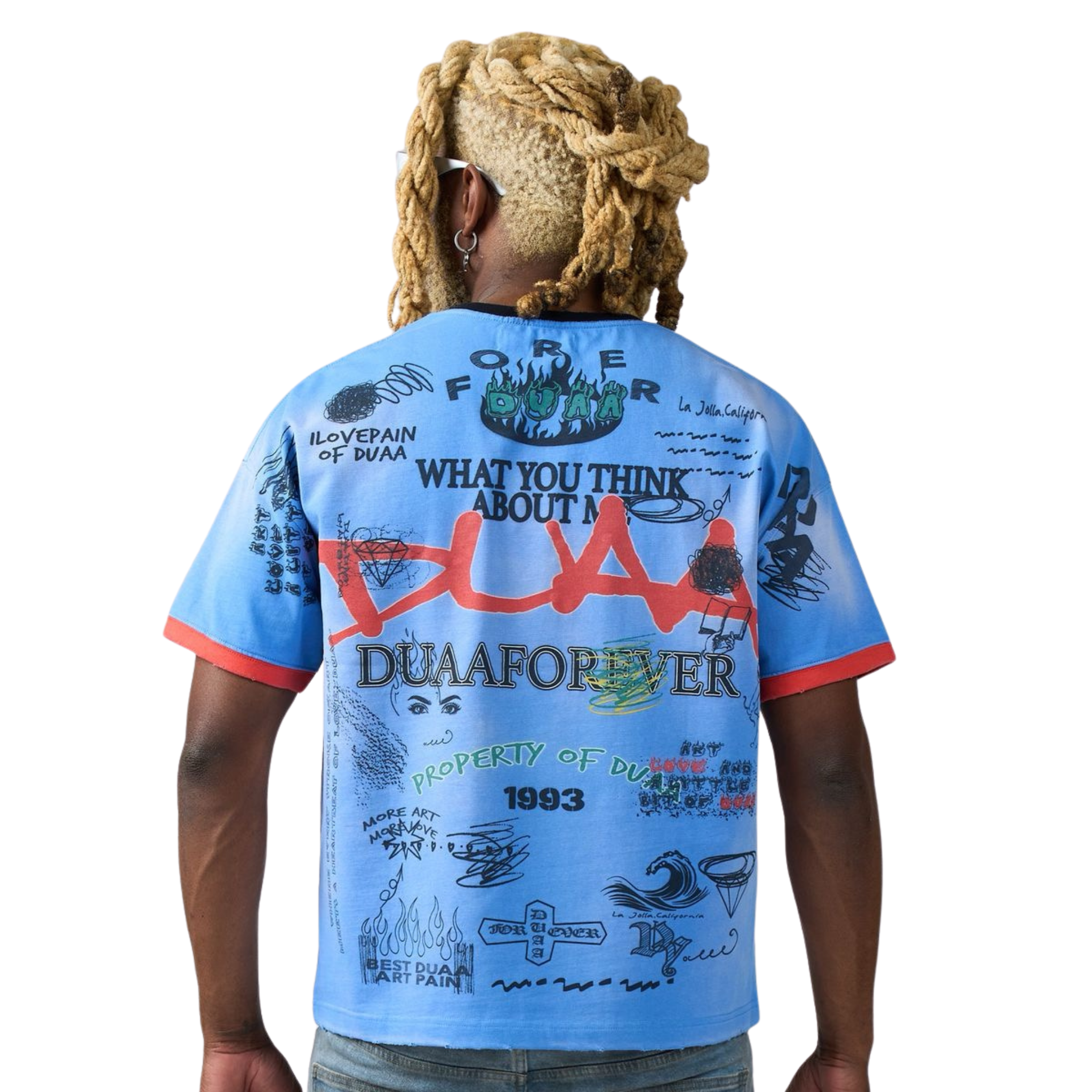 DUAA "THOUGHTS" SS Tee (Blue)