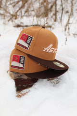 New Era Houston Astros Side Side Patch 59Fifty Fitted (Light Bronze/Burnt Wood)