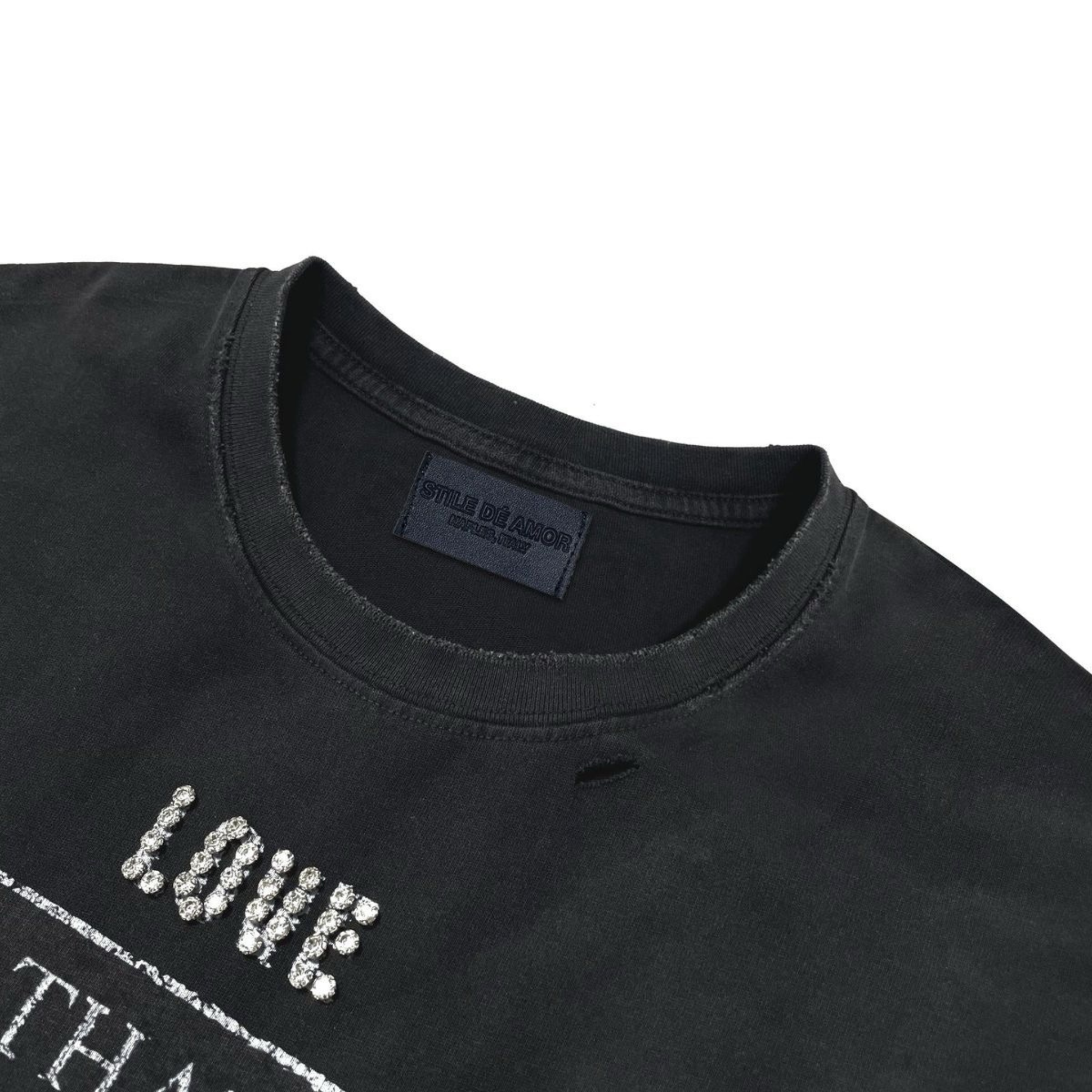 Stile De Amor "AMOR IN DESIRES" Tee (Black Wash) - Stile Amor De Galleria