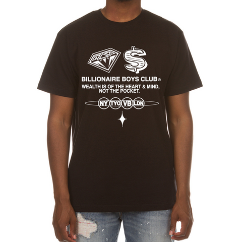 Billionaire Boys Club BB Wealth SS Tee (Black) - Billionaire Boys Club