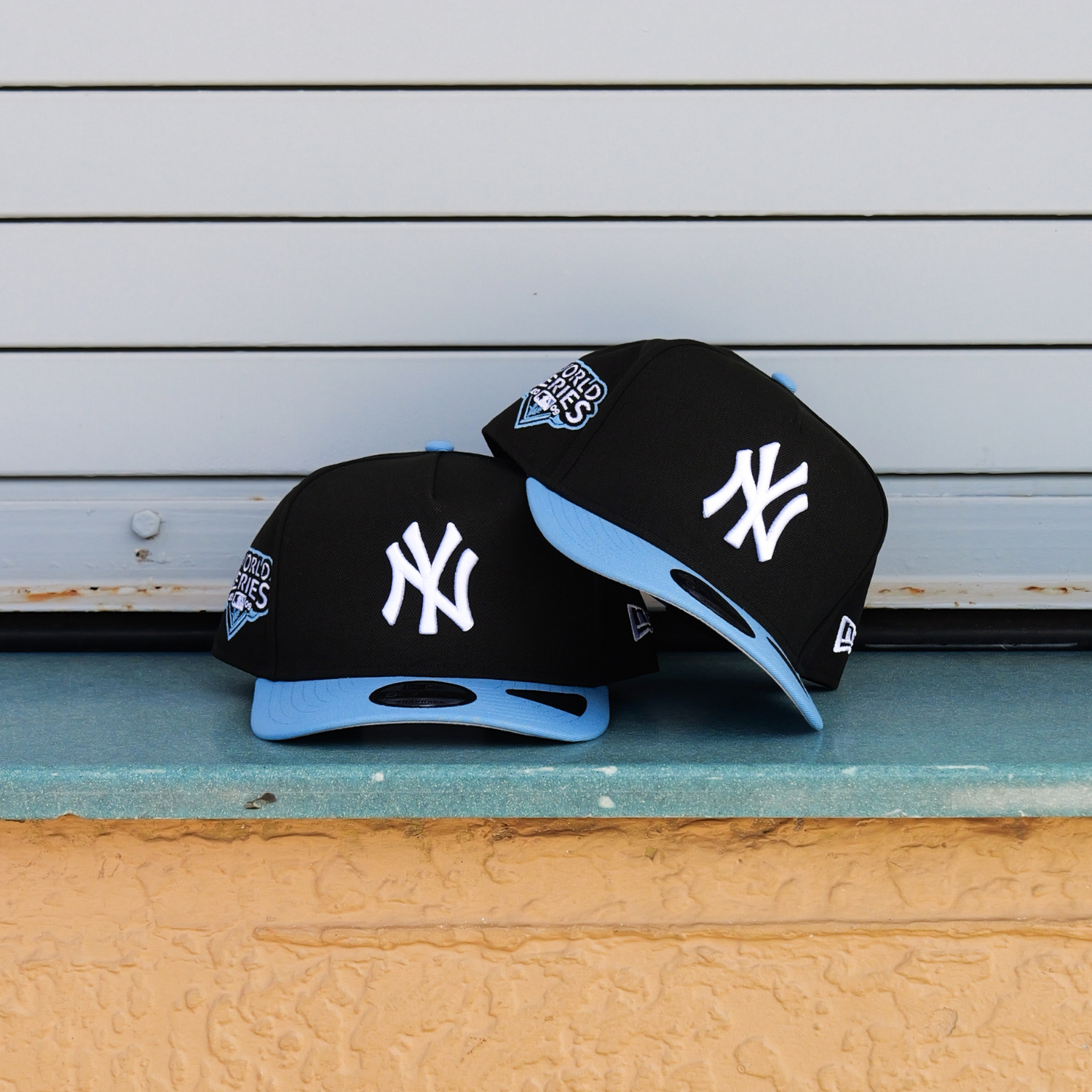 New Era New York Yankees 2009 World Series 9FIFTY A-Frame Snapback-(Black/Carolina) - New Era