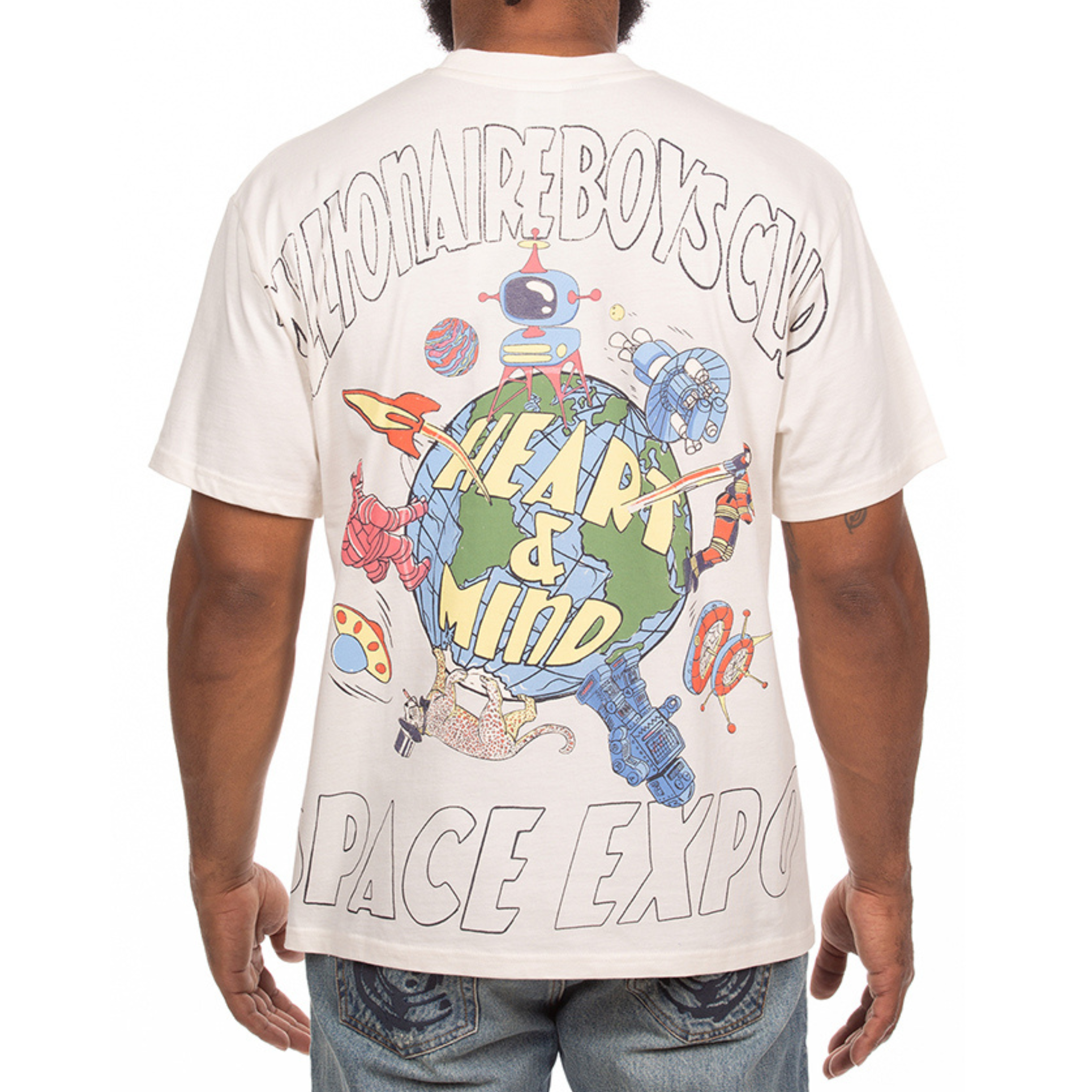 Billionaire Boys Club "Space Expo" SS Knit (Oversized) (White) - Billionaire Boys Club