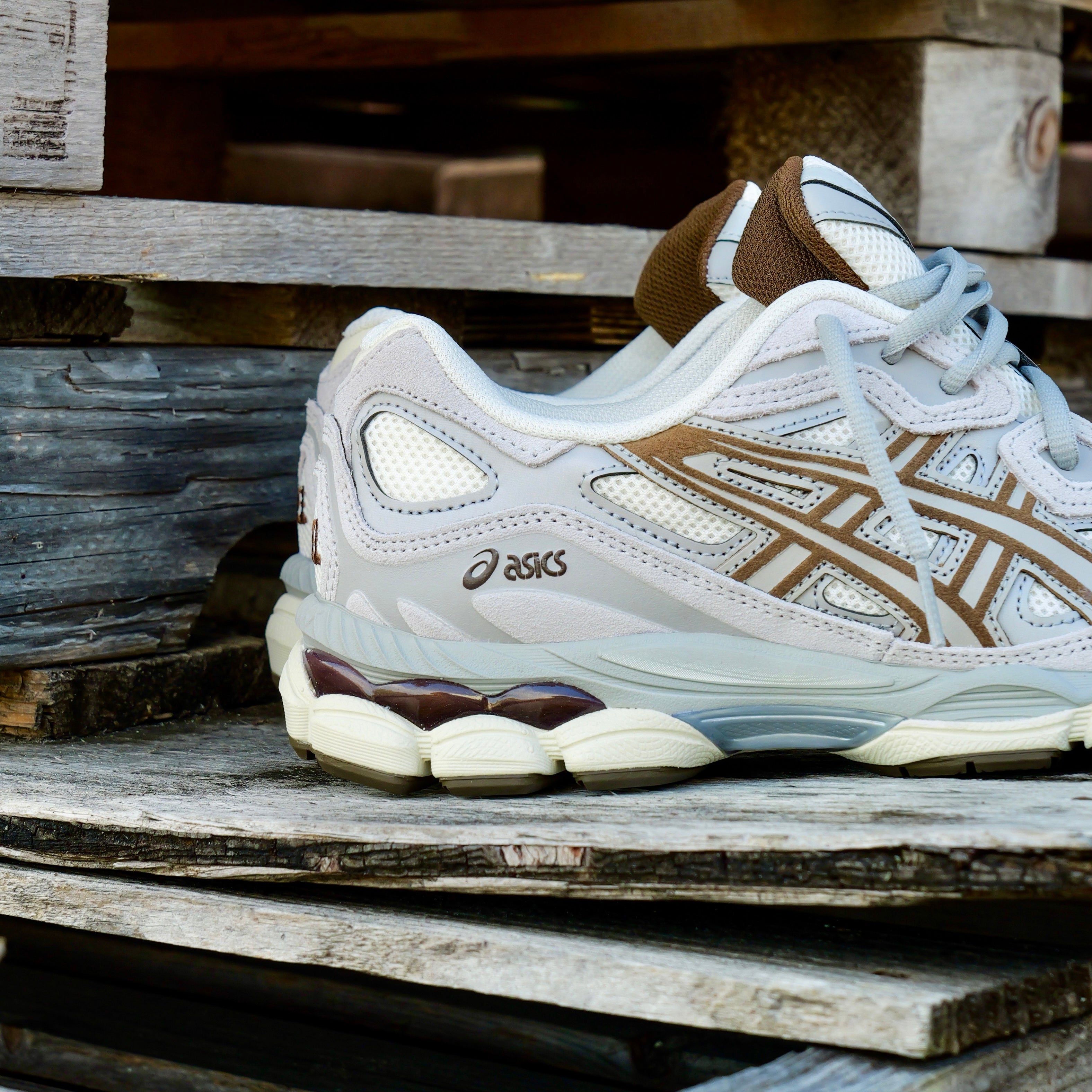 Mens Asics Gel-NYC (Cream/Cement Grey) - Asics