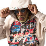 DUAA "Velocity" Zip Up Hoodie (Cream)