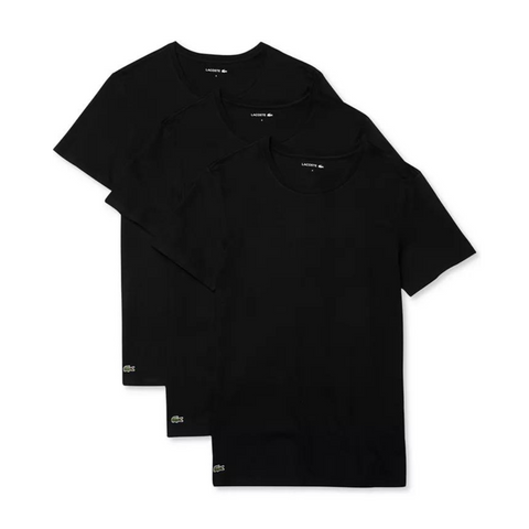 Lacoste 3-Pack Crew Neck Slim Fit T-shirts (Black) - Lacoste