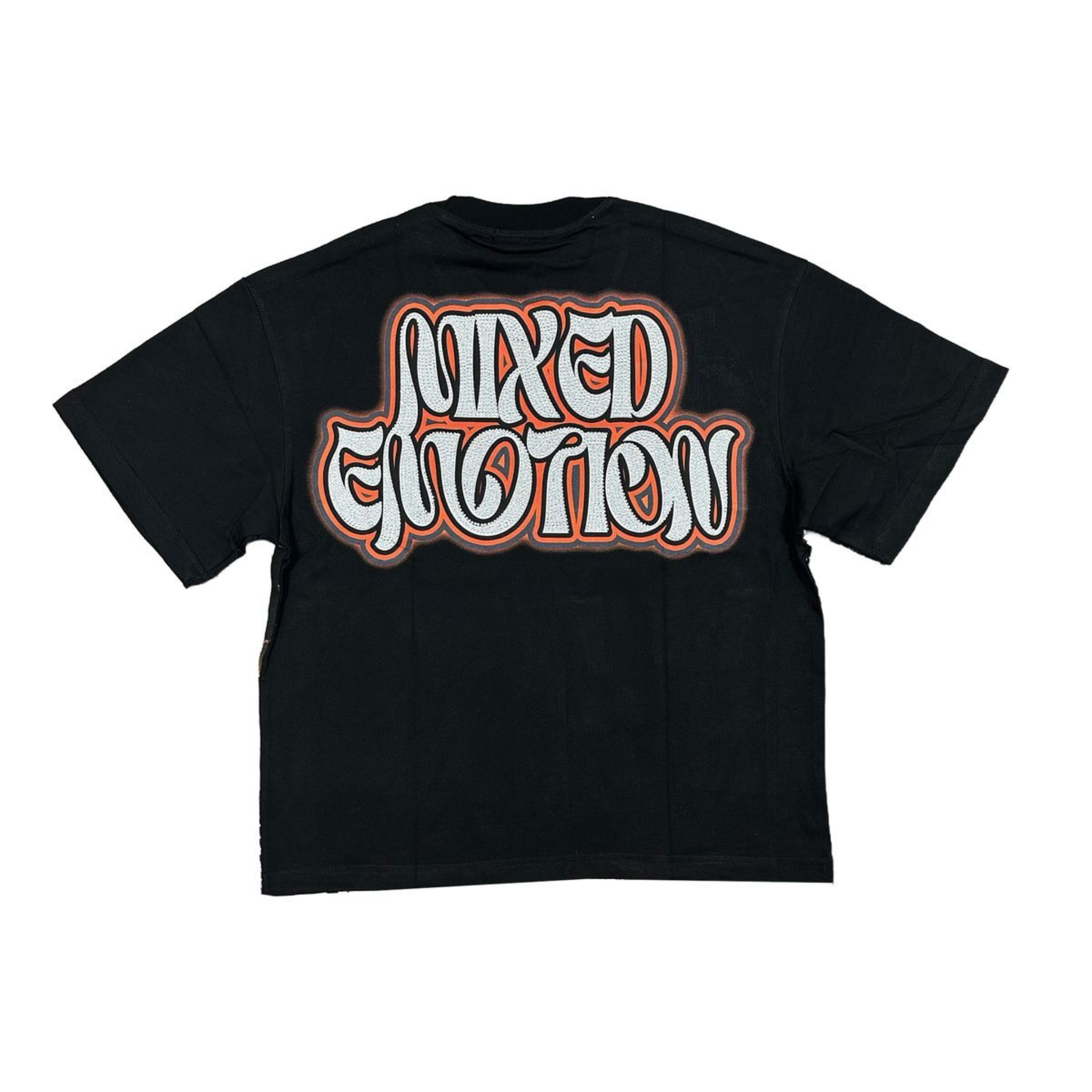 Mixed Emotion "Twin" Rhinestone Tee (Black) - Mixed Emotion