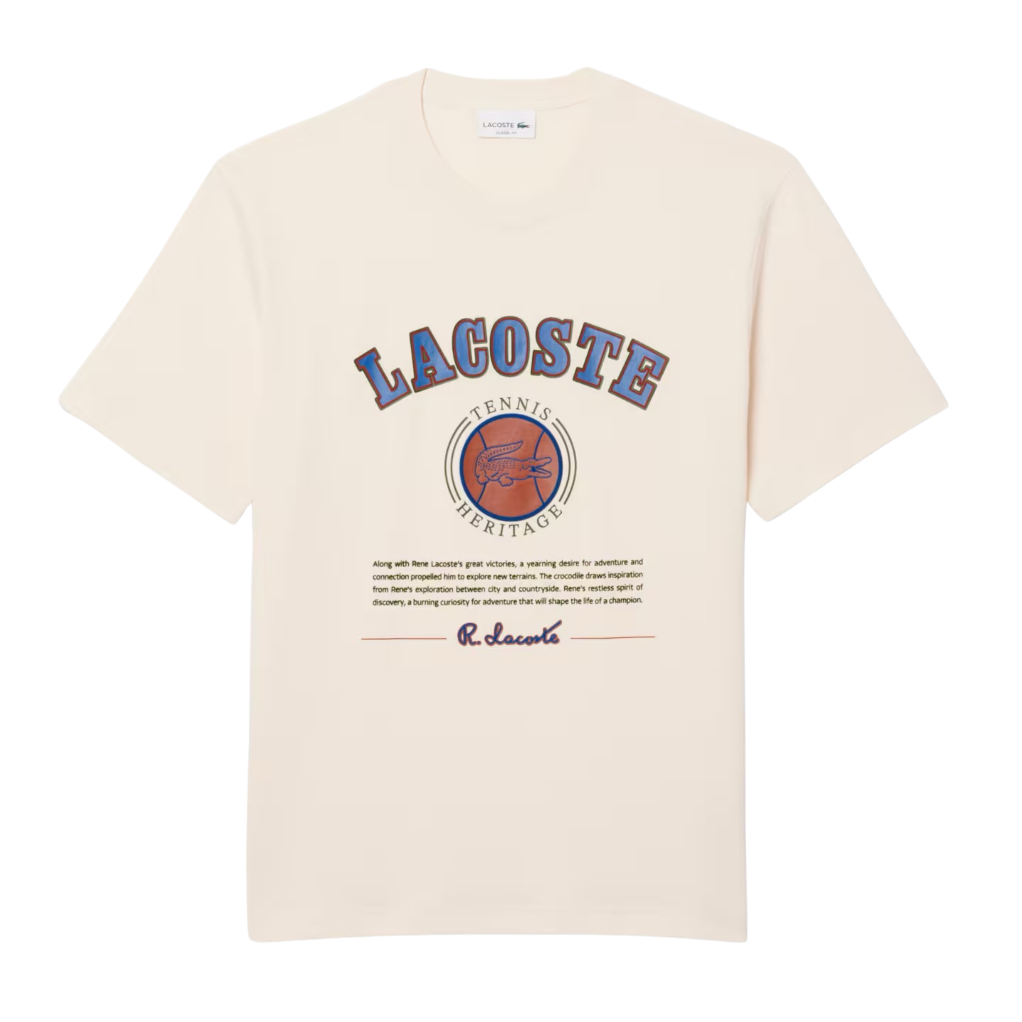 Lacoste Men's Tennis Tee (Cream)