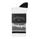 Godspeed Og Logo Striped Sock (White/Grey) - Godspeed
