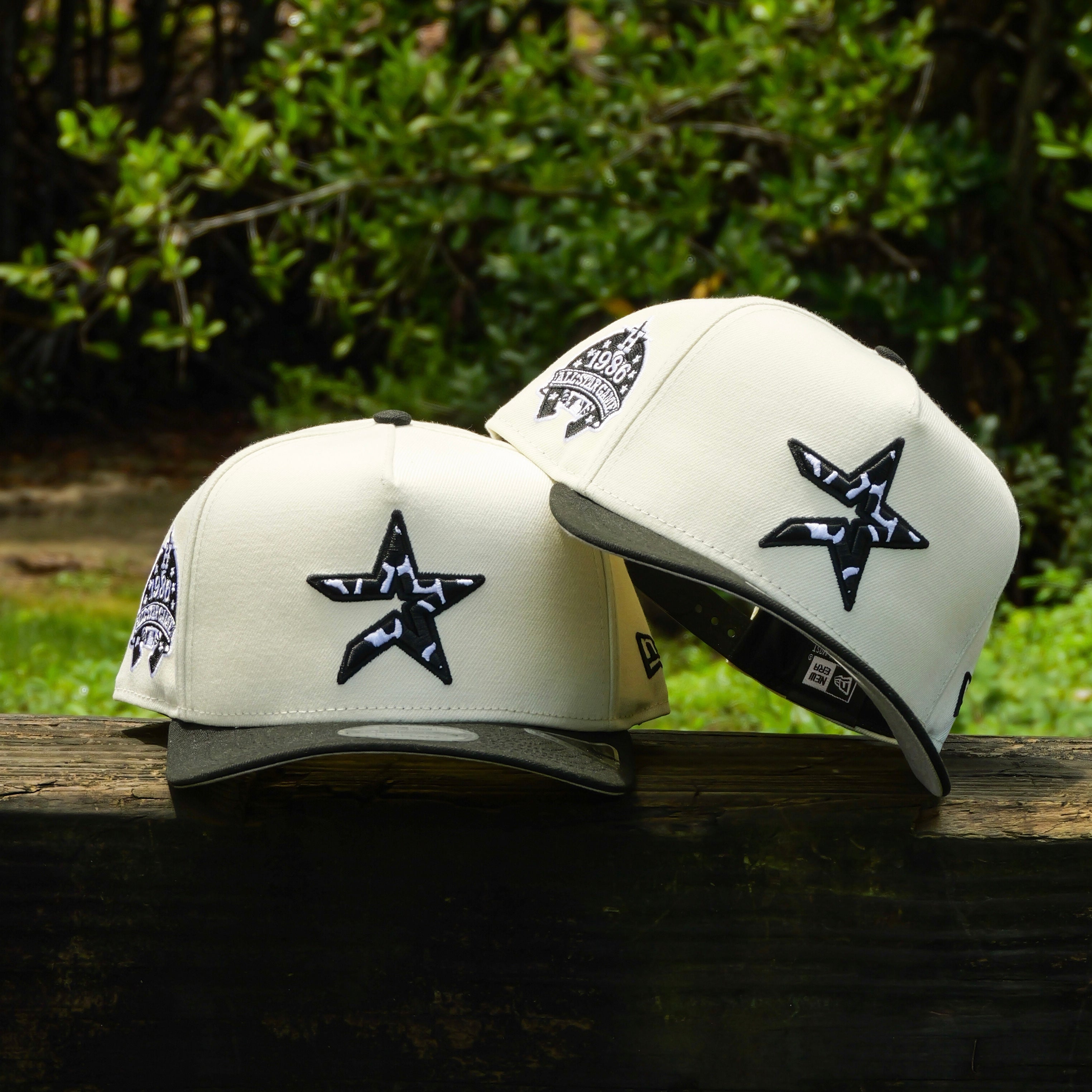 New Era Houston Astros 1986 All-Star Game 9FIFTY A-Frame Snapback-(Chrome/Black)