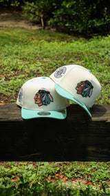 New Era Chicago Blackhawks 1926 Inaugural Season 9FIFTY A-Frame Snapback-(Chrome/Mint)