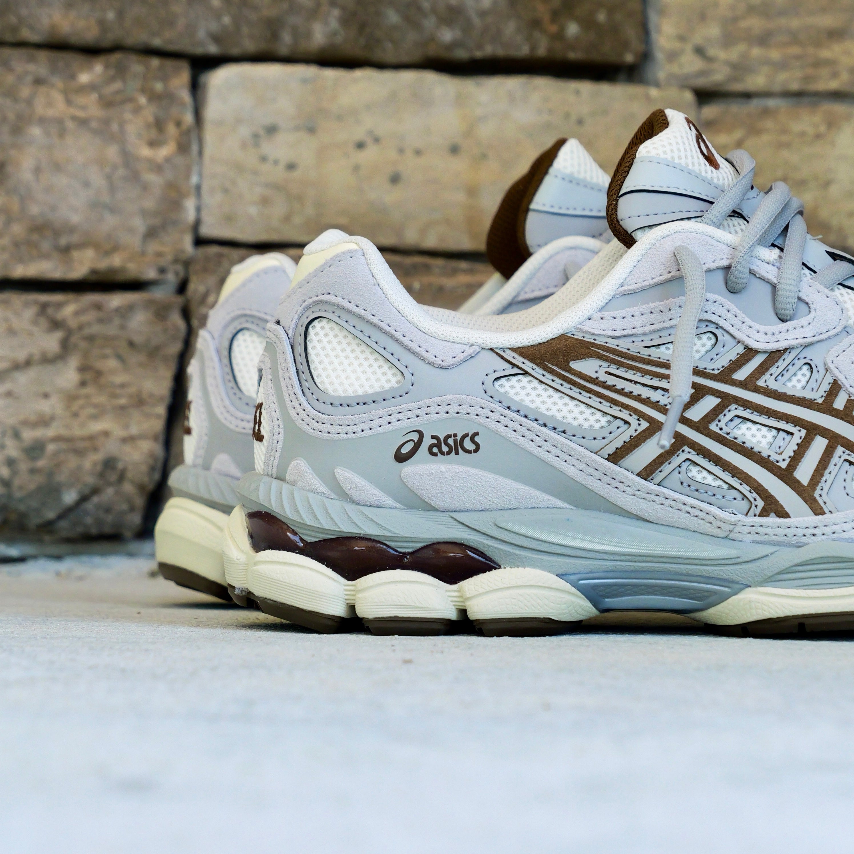 Mens Asics Gel-NYC (Cream/Cement Grey)