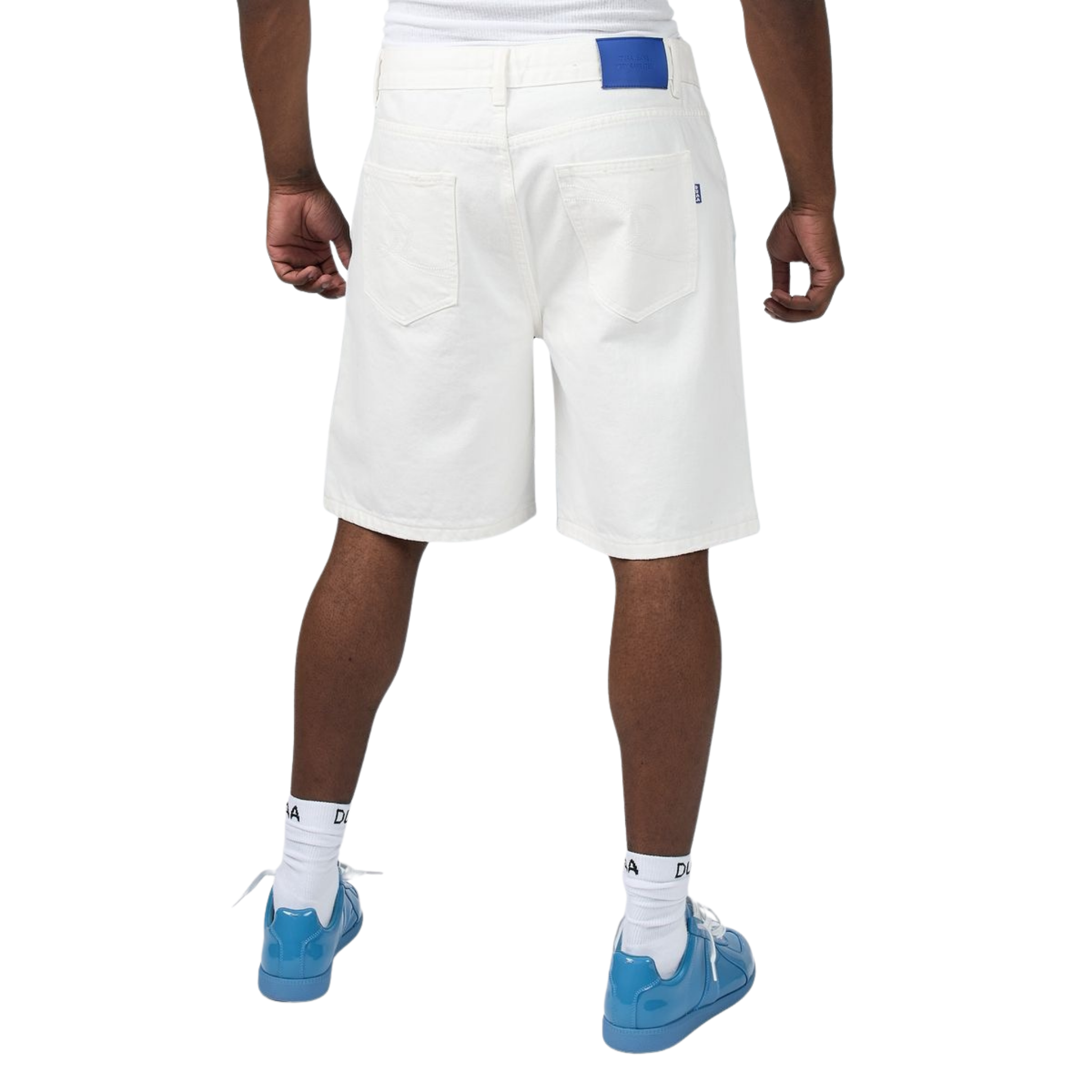 DUAA "SHARK" Denim Shorts (White)