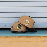 New Era Chicago Blackhawks 65th Anniversary 9FIFTY A-Frame Snapback-(Khaki/Black) - New Era