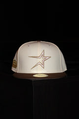 New Era Houston Astros Astrodome The Original Stadium Side Patch 59Fifty Fitted (Off White/Burnt Wood)