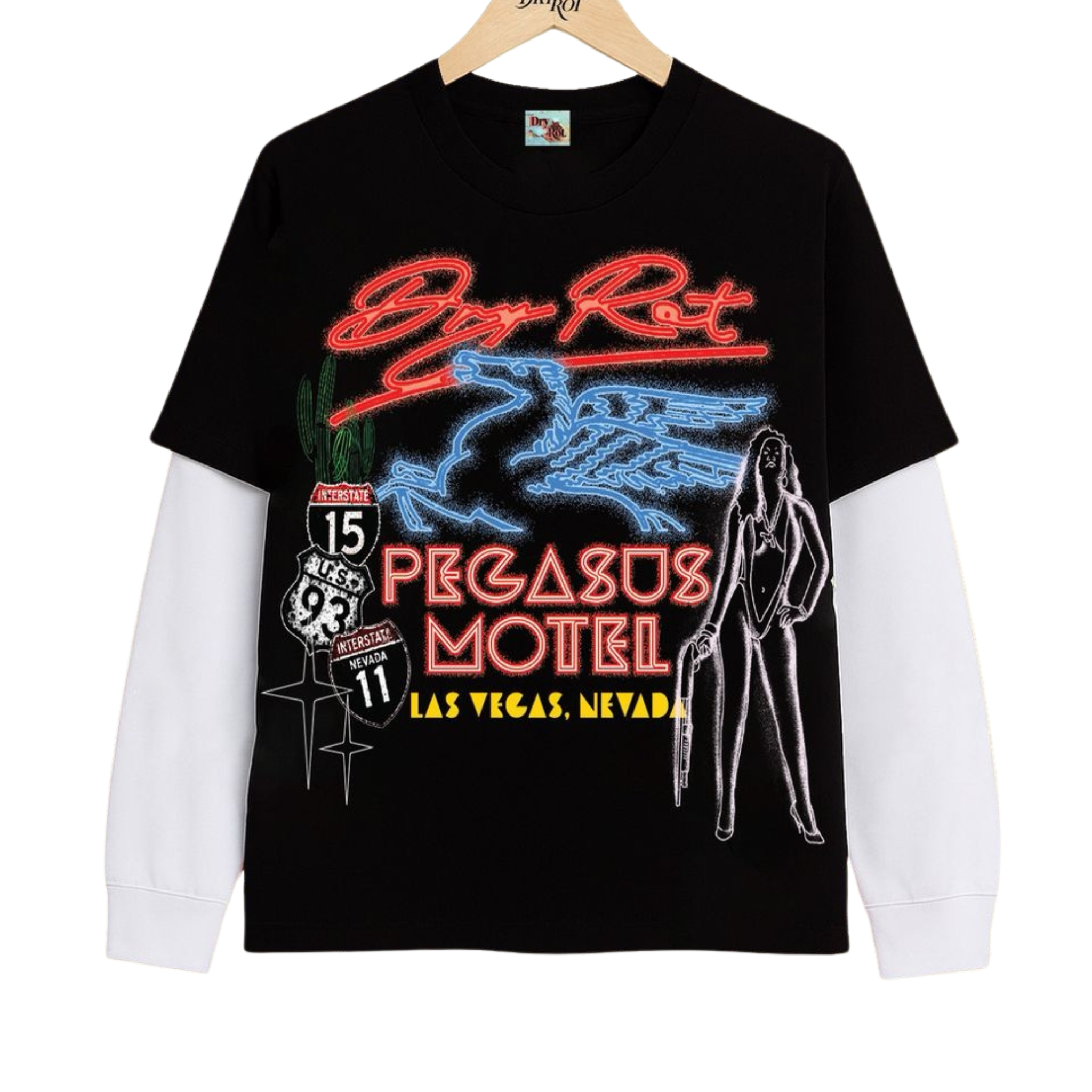 Dry Rot "Pegasus Motel" Layered LS (Black) - Dry Rot