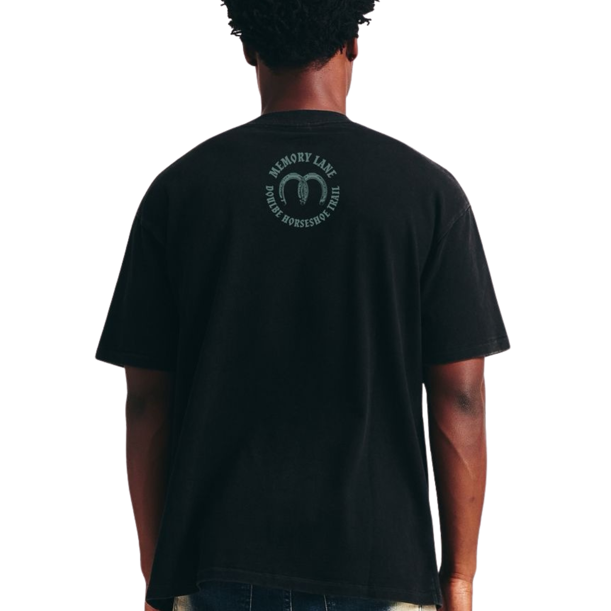 Memory Lane "RUNNING WOLVES" TEE-VINTAGE BLACK - Memory Lane