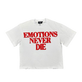 Mixed Emotion "Red End’" Rhinestone Tee (White) - Mixed Emotion