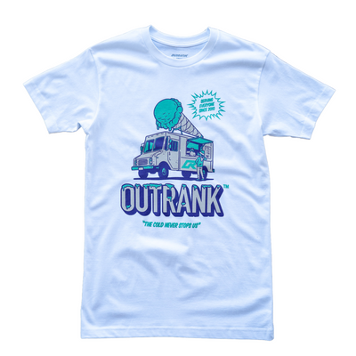 Outrank The Cold Never Stops Us T-shirt (White/Grape) - Outrank