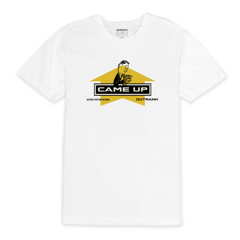 Mens Outrank Came Up T-Shirt (White) - Outrank