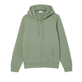 Lacoste Kangaroo Pocket Fleece Zipped Sweatshirt (Green)