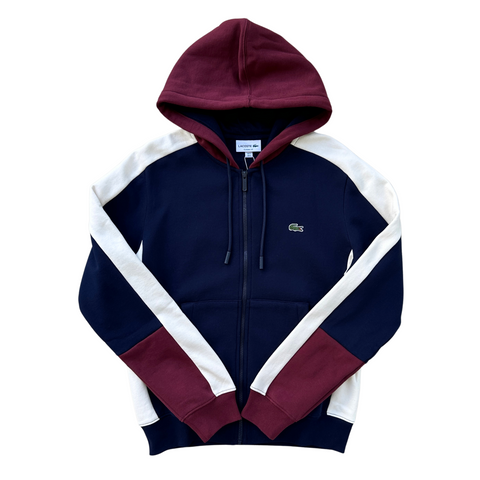 Lacoste Unisex Loose Fit Organic Cotton Hoodie (Navy) - Lacoste