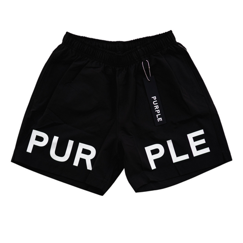 Purple Brand Wordmark All-Around Short (Black) - PURPLE BRAND