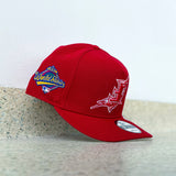 New Era Florida Marlins 1997 World Series Grey UV 9FIFTY A-Frame Snapback (Red)
