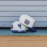 New Era LA Dodgers 24/25 Back To Back Champs 9FIFTY A-Frame Snapback-(Cream/Blue) - New Era