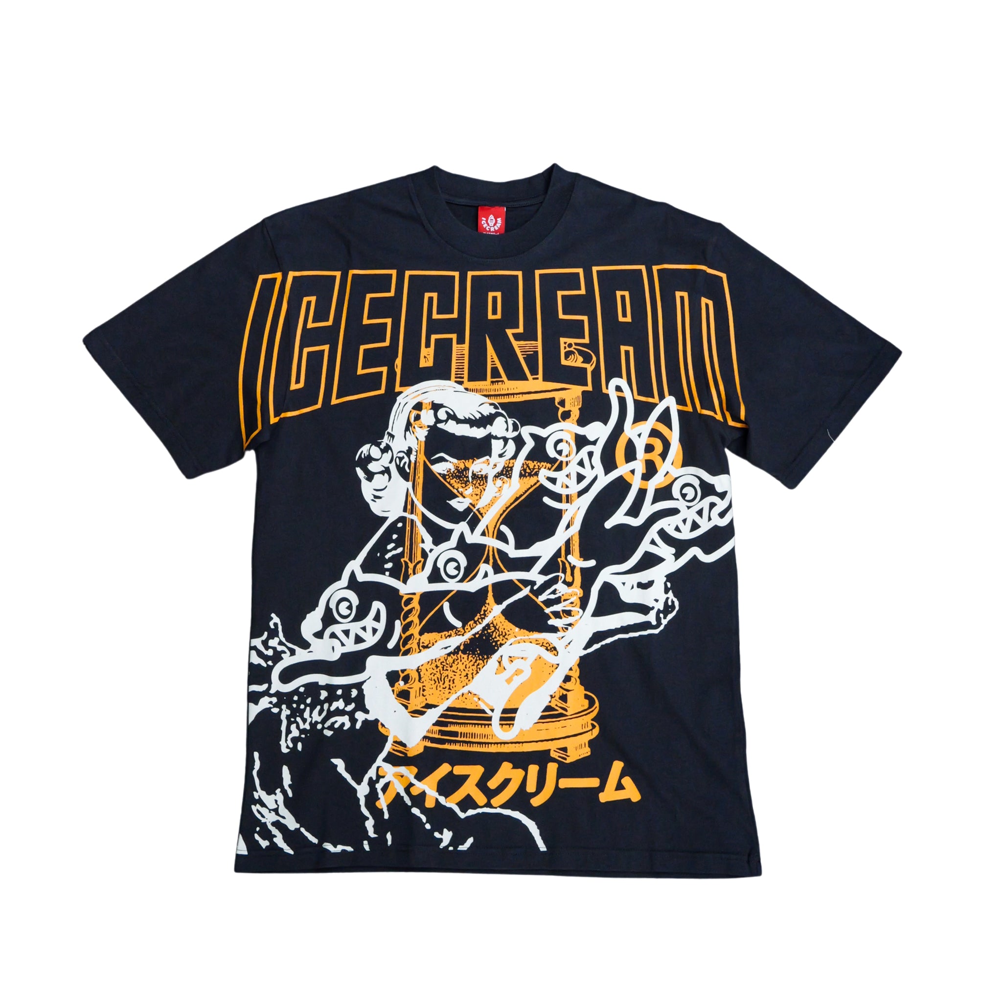 Icecream "Time" Knit Oversized Tee (Charcoal) - Ice Cream