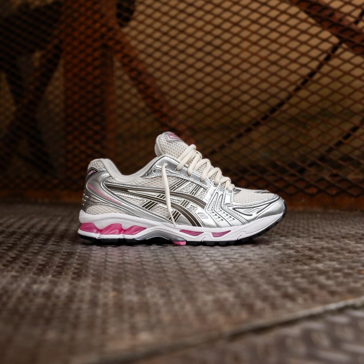 Mens Asics Gel-Kayano 14 (Cream/Sweet Pink) - VIP Asics