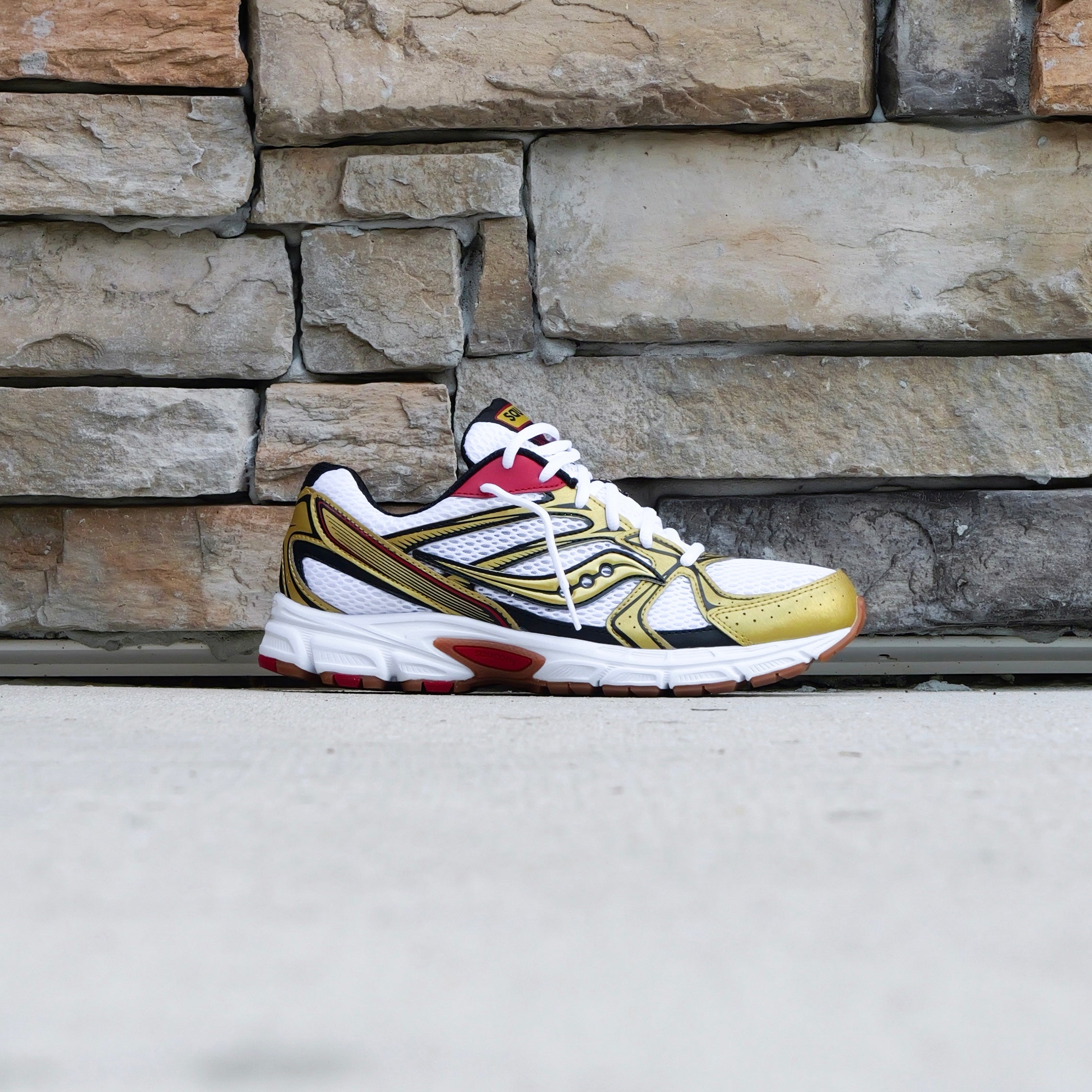 Mens Saucony Ride Millennium (White/Gold) - Saucony