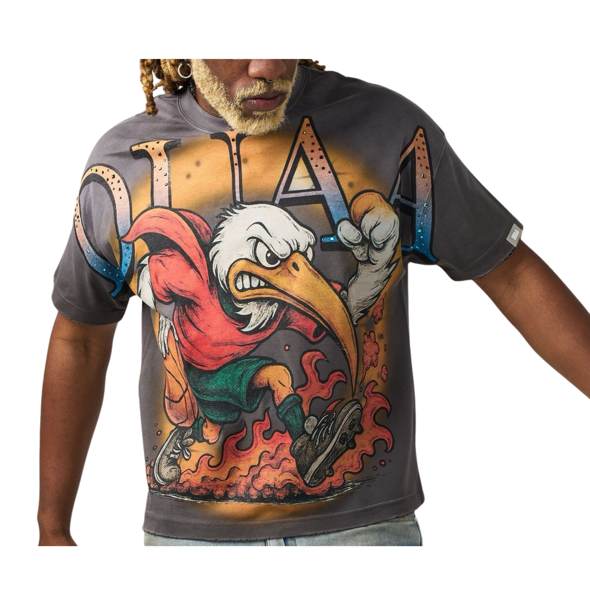 DUAA "Bird" SS Tee (Black Wash)