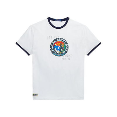 Polo Ralph Lauren Alpine Club Classic Fit Jersey Graphic T-Shirt (White)