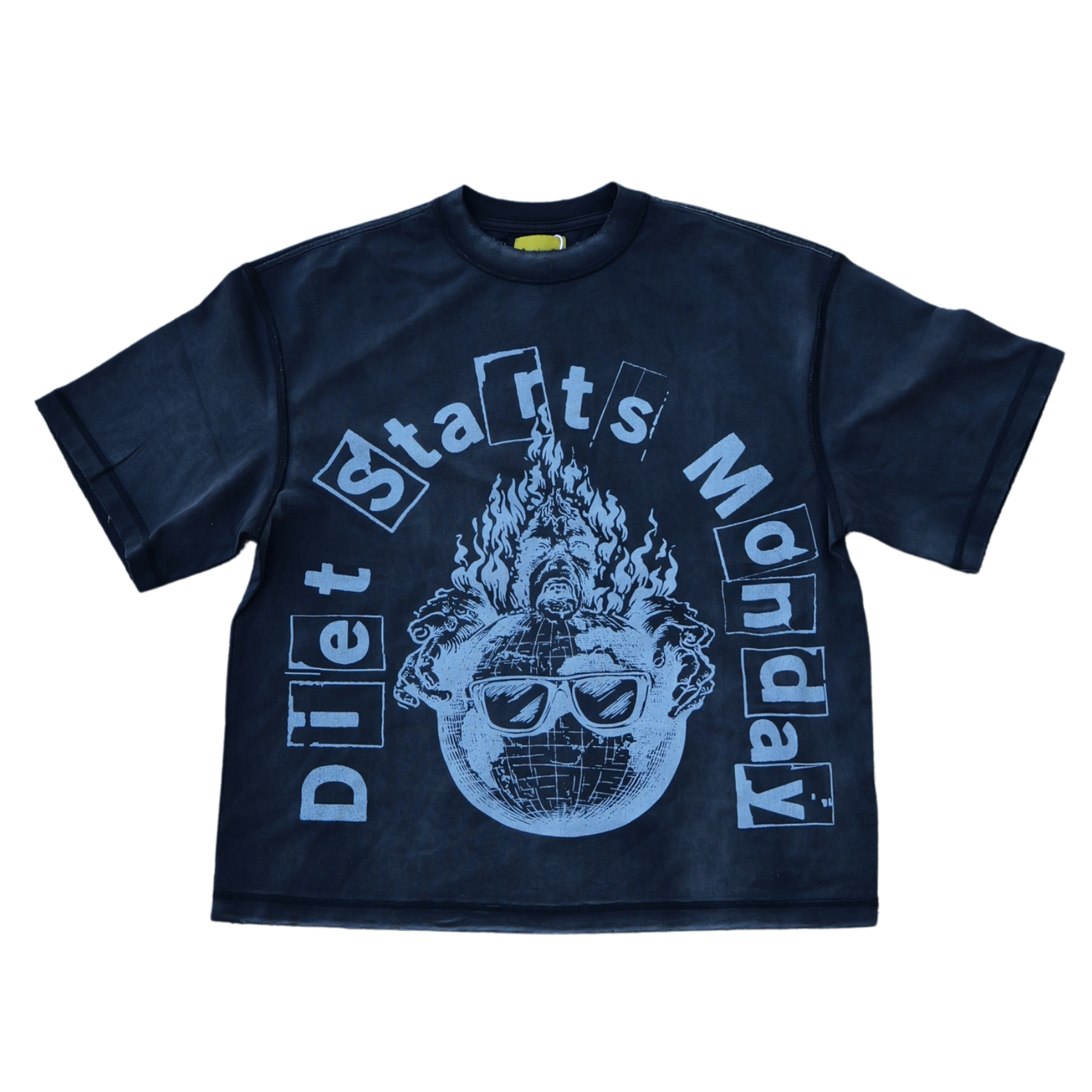 DSM "Worlds Burning" Tee (Vintage Black) - Diet Starts Monday