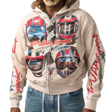 DUAA "Velocity" Zip Up Hoodie (Cream)