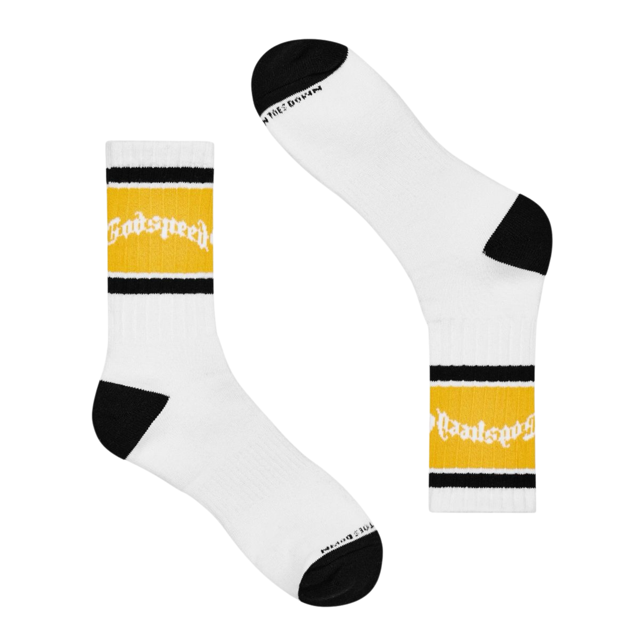 Godspeed Og Logo Striped Sock (White/Yellow) - Godspeed