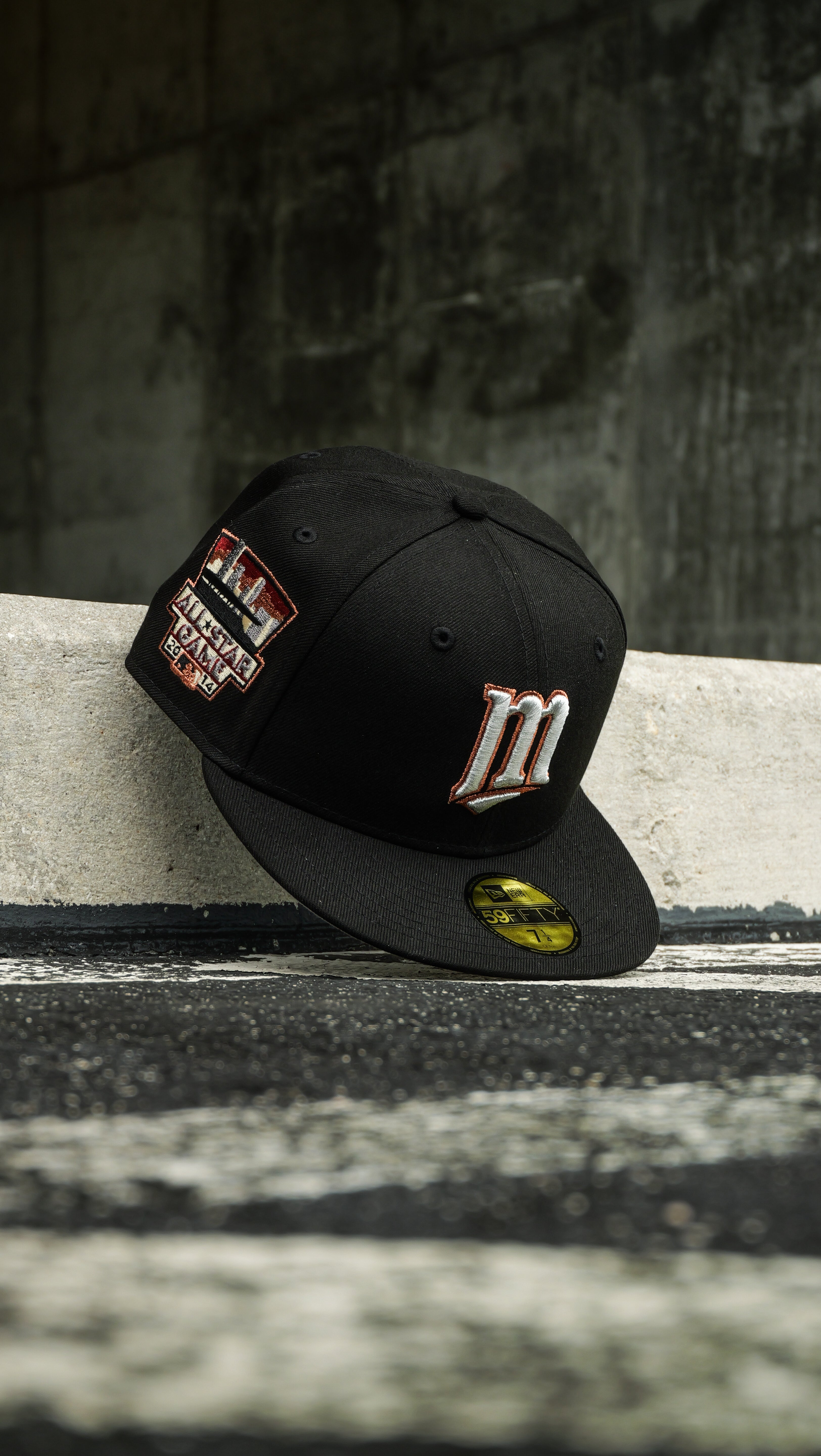 New Era Minnesota Twins 2014 ASG Side Patch Grey UV 59Fifty Fitted (Black)