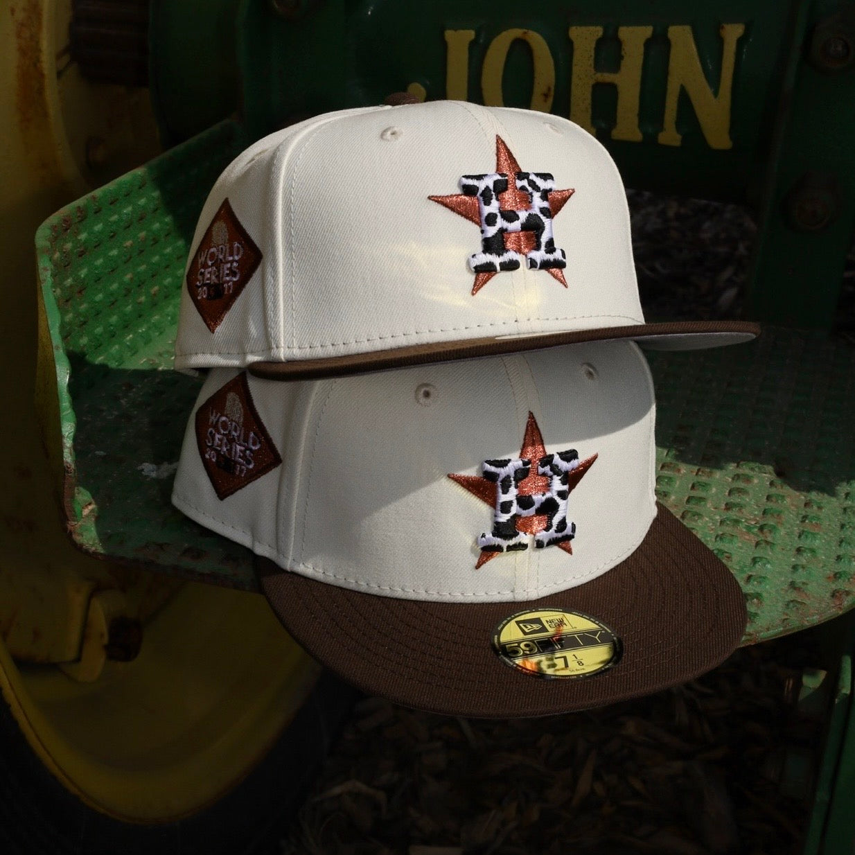 New Era Houston Astros 2017 World Series Side Patch Fitted (Off White) - New Era