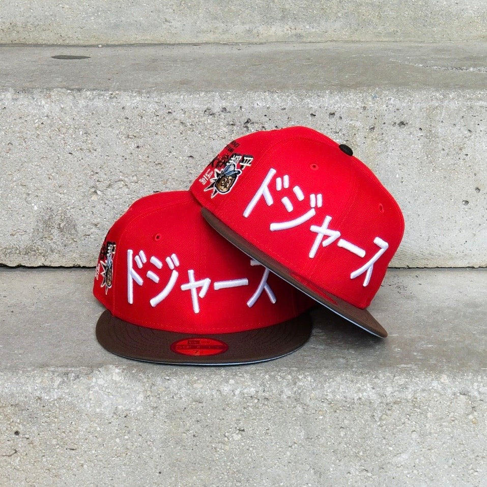 New Era Los Angeles Dodgers SHOHEI OHTANI Side Patch Fitted (Red/Walnut) - New Era