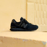 Mens New Balance ML574EVE (Triple Black) - New Balance