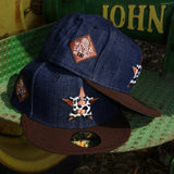 New Era Houston Astros 2017 World Series Side Patch Fitted (Denim) - New Era