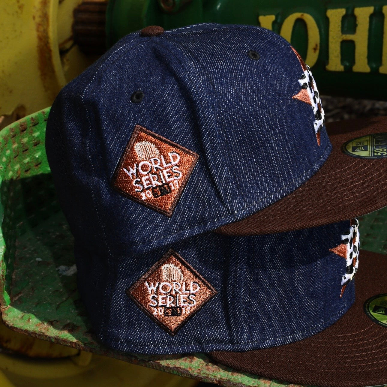 New Era Houston Astros 2017 World Series Side Patch Fitted (Denim) - New Era