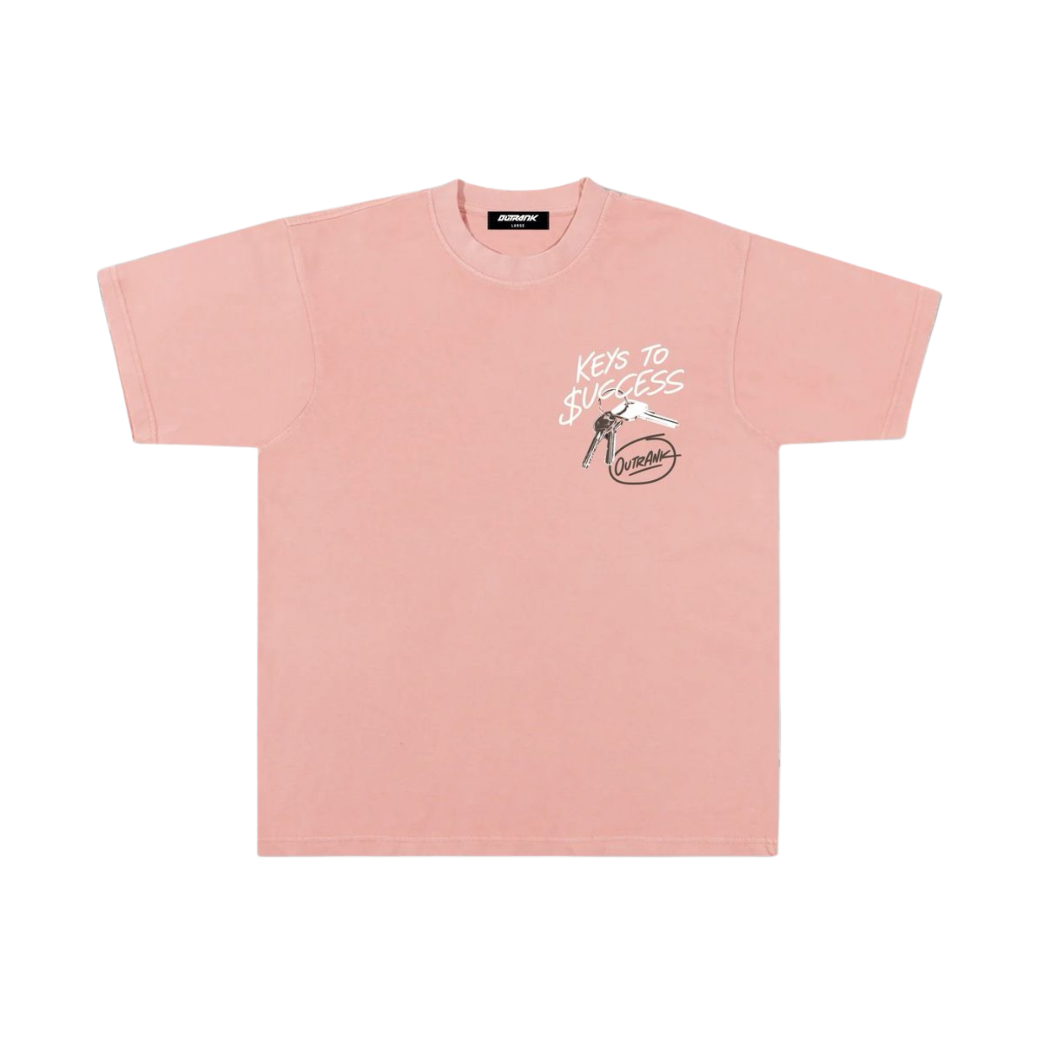 Outrank "Keys To Success" Heavyweight T-shirt (Urban Salmon) - Outrank