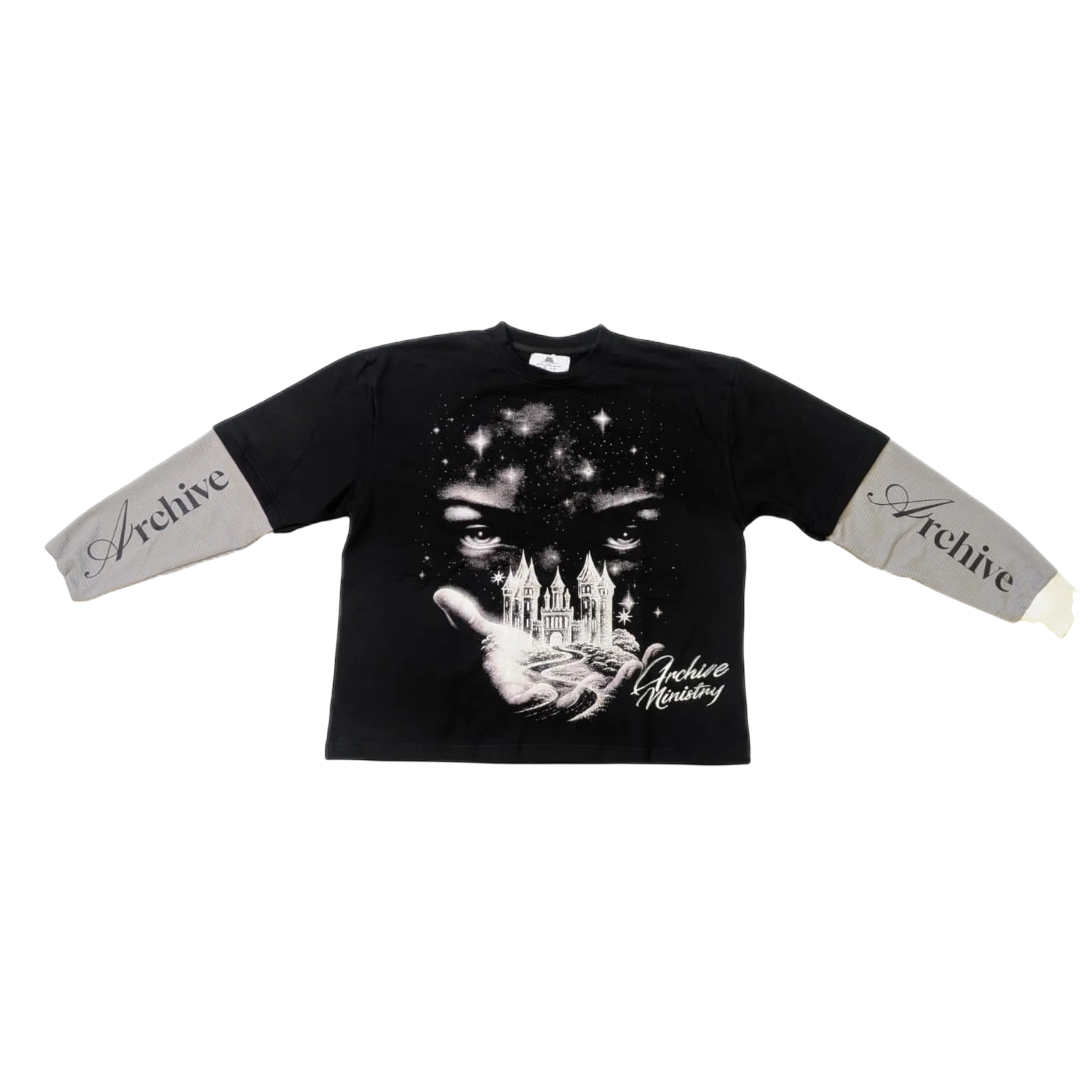 Archive Ministry "Palms Of Greatness" L/S Layered Tee (Black) - Archive Ministry