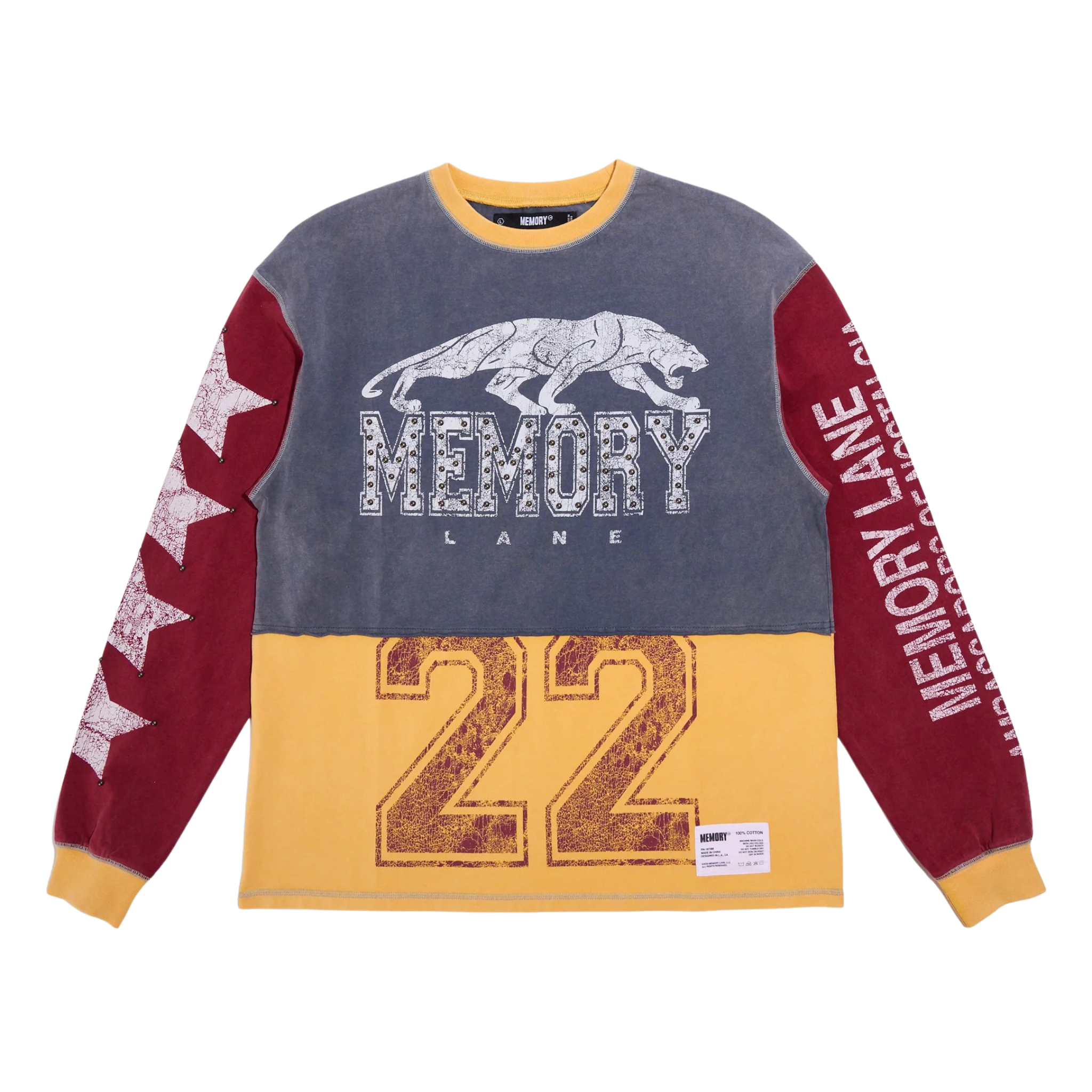Memory Lane "COLOR BLOCK" LS (Gray/Gold)