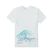 Paper Plane Waves Tee (Barely Blue) - Paper Plane