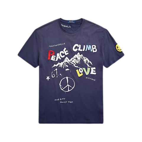 Polo Ralph Lauren Classic Fit Peace Climb Love T-Shirt (Dark Cobalt) - Polo Ralph Lauren