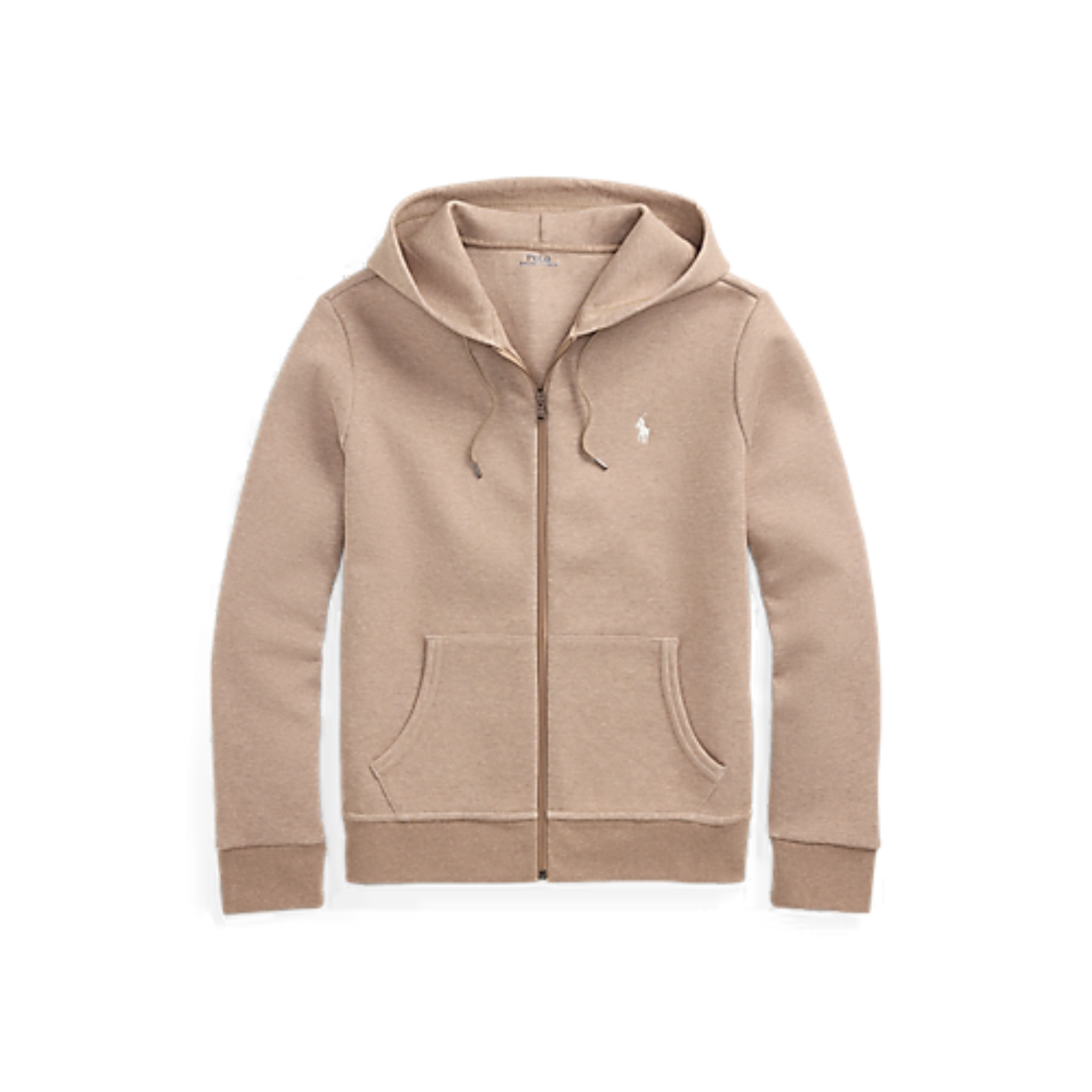 Polo Ralph Lauren Double Knit Full-Zip Hoodie (Beige Heather Polo Ralph Lauren Double Knit Full-Zip Hoodie (Beige Heather