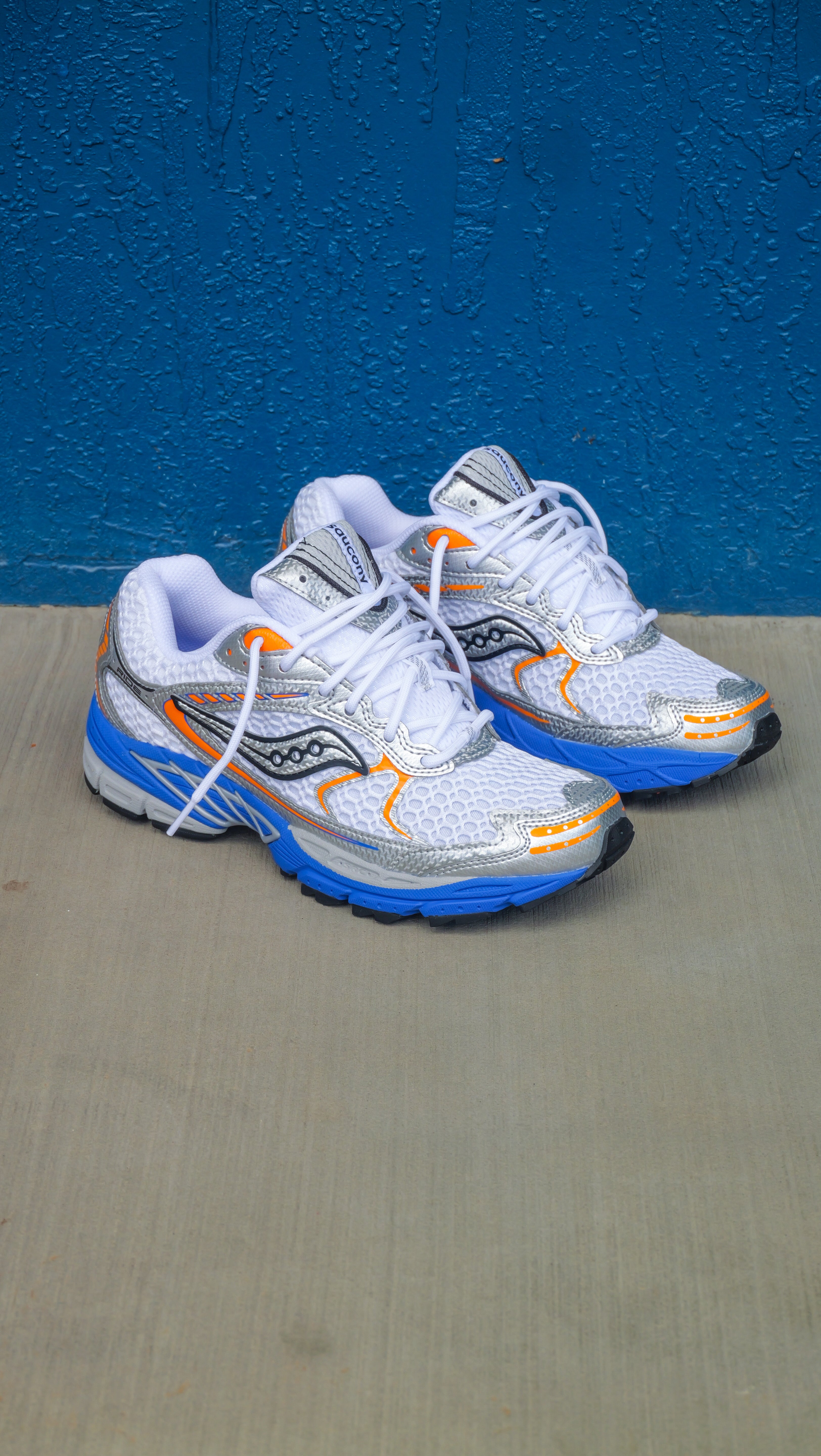 Mens Saucony Progrid Ride 1 (White/Tumeric)