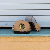 New Era Chicago Blackhawks 65th Anniversary 9FIFTY A-Frame Snapback-(Khaki/Black) - New Era